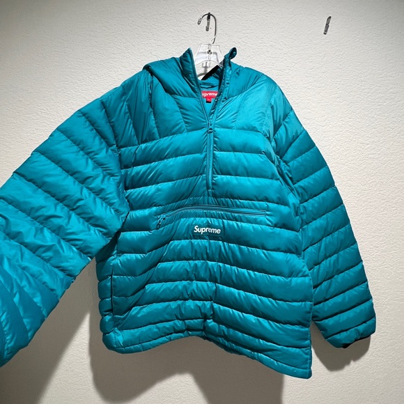 Supreme Micro Down Half Zip Pullover FW21 Teal - Picture 2 of 5